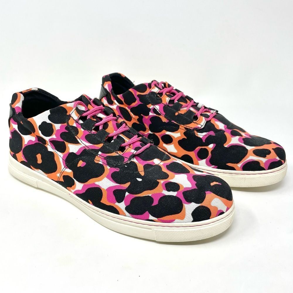 Stuart Weitzman Pink Leopard Print Neoprene Sneakers Size 40/9 - Picture 2 of 8